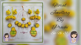 Floral Jewellery Set No. 31 // Haldi Jewellery Set For Bride // Flower Jewellery Set By Prachi.