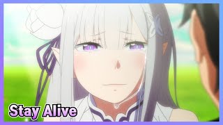 🎬 [AMV] Re: 제로부터 시작하는 이세계 생활 1기 ED2 - Stay Alive / 타카하시 리에　[한글자막/가사/발음/해석]