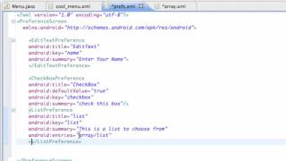 55 Setting up a String array resource