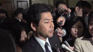 民進党・山井国対委員長ぶらさがり会見 2016年11月2日