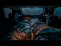 thunder and rain on car window calming ambiance for study relaxation and meditation_car camping🌧️