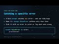 Error Handling — Python for ML (§3.5)