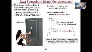 Java Semaphore Usage Considerations