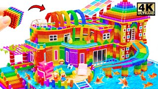 DIY - How To Build Amazing Water Park Villa With Super Fun Slide From Magnetic Balls (Satisfying)