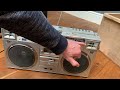 jvc rcm70 radio cassette appraisal before repair. rc m70 boombox restoration.