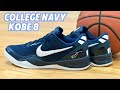 New look!  Kobe 8 College Navy!  Quality check review & on foot 🔥