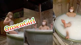 Minamichita Open-air bath and white cloudy hot spring experience trip for the first time