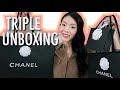 CHANEL UNBOXING 20S ~ Chanel Tweed Mini Flap Bag, Chanel Pearl Necklace & Earrings | FashionablyAMY