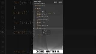 Day 33 V01 ll Coding Hunter ll C programming pattern Tutorial ll #c #coding #python