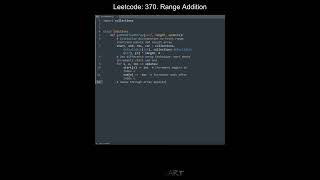 Leetcode 370. Range Addition in Python | Python Leetcode | Python Coding Tutorial | Python Code ASMR