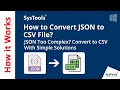 How to Convert JSON to CSV | Convert JSON Files to CSV Format | Effortless JSON to CSV Conversion