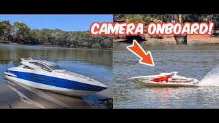 Boat POV Large RC Boats cruising TFL Princess and TFL Shark