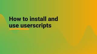 How to install and use userscripts