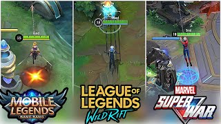 Mobile Legends VS LOL Wild Rift vs Marvel Super War, Skill Effects Comparison