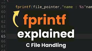 fprintf() Function to Write Data to a File : C Programming Language Video Tutorial