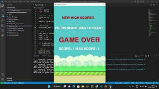 #task2 | @codeclause Internship |Golden project |Task 2 : Python Flappy Bird Game