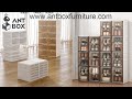 white entryway shoe storage