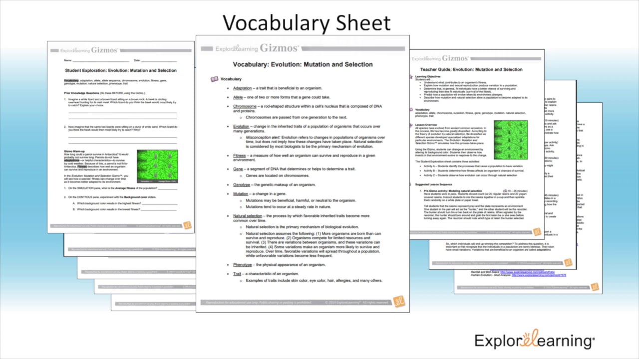 Evolution: Mutation And Selection Gizmo - YouTube