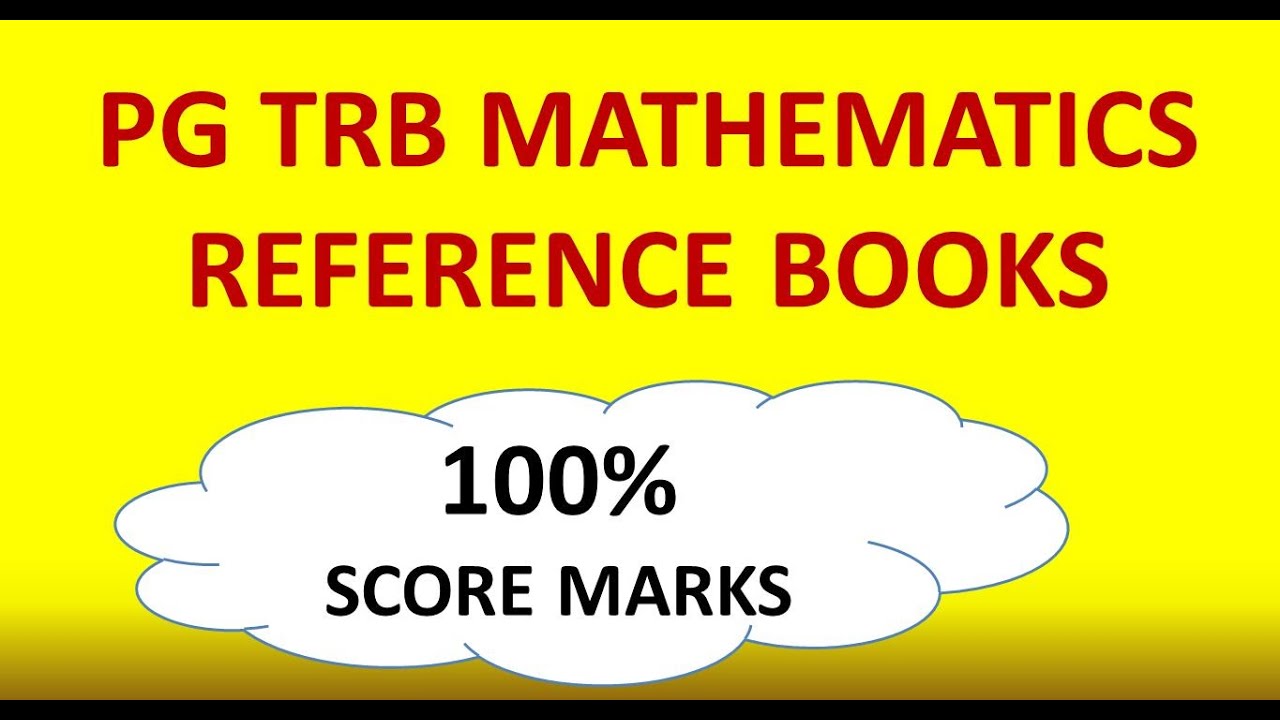 Pg Trb Mathematics Reference Books Youtube