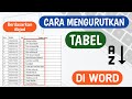 Cara mengurutkan tabel sesuai abjad di word