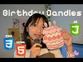 How to Create a Fun Birthday Cake with Blow-able Candles Website - Beginner Friendly (HTML+CSS+JS)