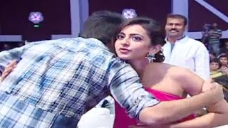 Ram Romantic Tight Hug To Rakul Preet Singh At Pandaga Chesko Audio Launch - Ram, Rakul Preet