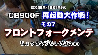 CB900F再起動大作戦その7 フロントフォークメンテ