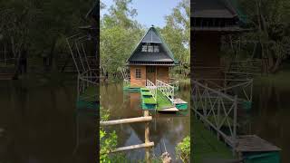 Floating house 🏡 at NOOR LAKE #noorlake #shorts