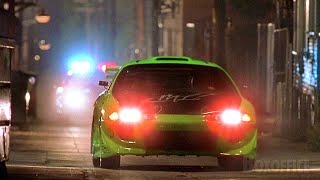 Brian and Dom escape police | The Fast and the Furious | CLIP