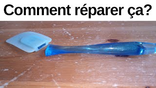 How to repair a spatula with a broken plastic handle (silicone spatula)