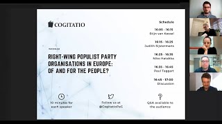 Webinar: Right-Wing Populist Party Organisations in Europe: Of and For the People?