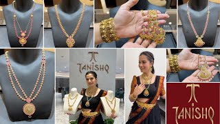 Tanishq very light weight gold Ruby \u0026 Emerald Ranihaar, Sitahaar, Long necklace Designs || Pure 22k