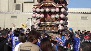 旧常滑地区祭礼2023（日）市役所駐車場　若衆　瀬木字 世楽車