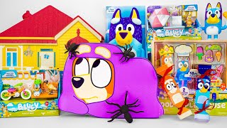 Bluey Toy Collection Unboxing Review 💜 Mystery Bingo Halloween Box \u0026 Bluey's Family Home Playset