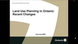 Land Use Planning in Ontario - Recent Changes