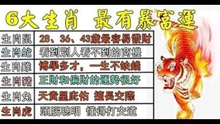 天生就有發財命、暴富運！6大生肖，最有暴富運，賺大錢，發大財！，再也不挨窮！當人生走到命運轉捩點，抓住機遇就能轉運 | 佛門因果 #佛語 #運勢