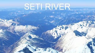 Seti River ||  fly over West Seti River  West Seti 3D aerial tour