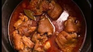 Gurmanski papci u saftu( kafanski papci) (Pigs hooves in sauce,local Serbian specialty)