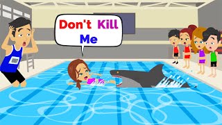 Miller faces Sark in swimming pool |  Learn English |  English  Story | Mila English