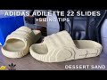 Adidas Adilette 22 Slides Desert Sand On Feet Review