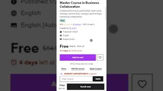 Udemy Coupon Code | Master Course in Business Collaboration