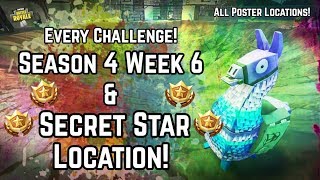 every season 4 week 6 challenge all 14 posters secret battlestar location fortnite - all the posters in fortnite