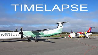 Timelapse | Widerøe Dash-8 Q400 \u0026 DAT ATR-42 - Stord airport, may 2021