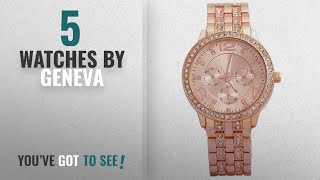 Top 10 Geneva Watches [2018]: Geneva Analog RoseGold Dial Women's Watch-g8027_D