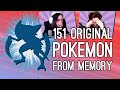 Trying to Name All 151 Original Pokemon from Memory