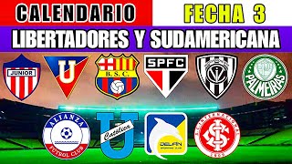 Calendario Fecha 3 Copa Libertadores 2024 y Sudamericana 2024