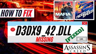 D3dx9_42.dll Not Found?✅ How To Fix d3dx9_42 is Missing from your Computer Error💻Windows 10 32/64bit