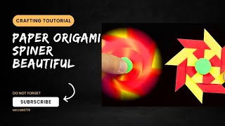 How to make origami SPINNER🌀 from one sheet of paper [origami fidget toys] | Aditi Craft