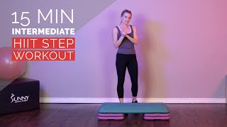 15 Min High-Intensity Intermediate HIIT Step Workout