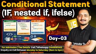#3 Conditional Statement in JavaScript with Example (If, nested if, Ifelse) | JavaScript Tutorial